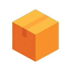Fototapeta premium Orange box, isometric view