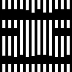 Abstract black and white pattern design with vertical lines and geometric shapes for modern backgrounds design