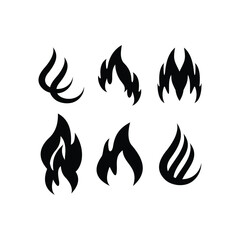 fire icon set. vector icon set. fire icon vector illustration.