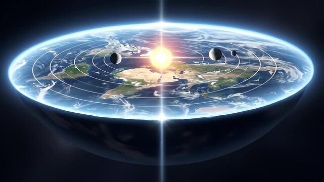flat earth geocentric universe model