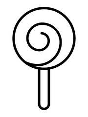 ぐるぐる模様のロリポップアイコン