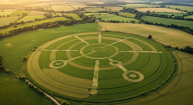 Aerial view of crop circle (1)