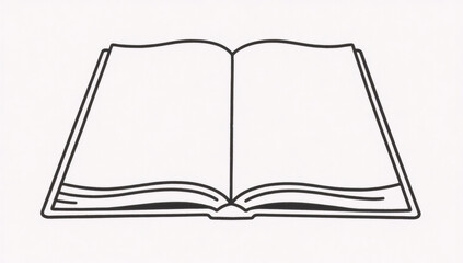 an open book with blank pages
