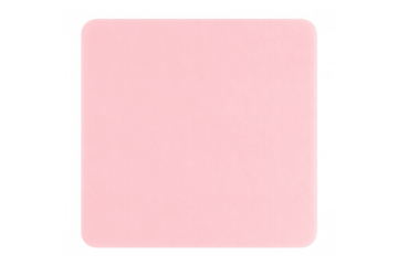 Simple pink square with rounded corners on a transparent background, ideal for adding a touch of color to designs