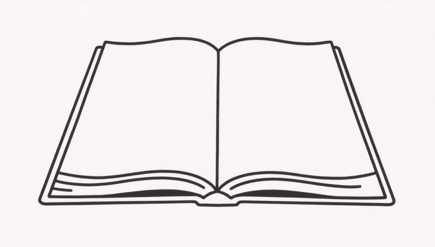 an open book with blank pages
