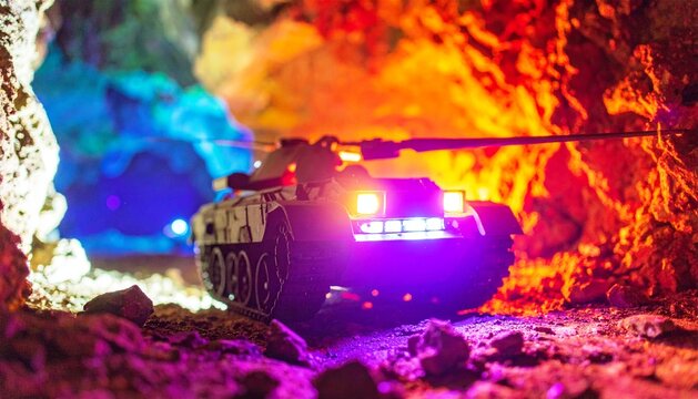 a tank carrying out its duties on the battlefield 11