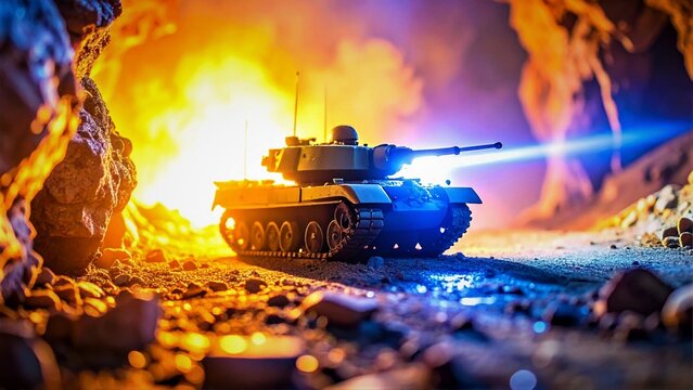 a tank carrying out its duties on the battlefield 19