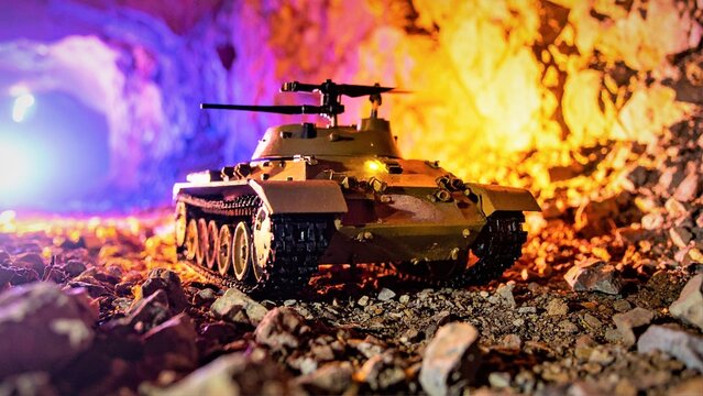 a tank carrying out its duties on the battlefield 20