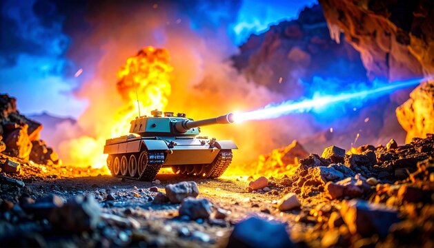 a tank carrying out its duties on the battlefield 26