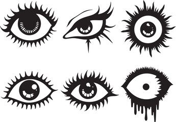 Expressive eye graphics for bold designs and creative projects