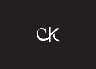 CK initial modern logo design and letter logo