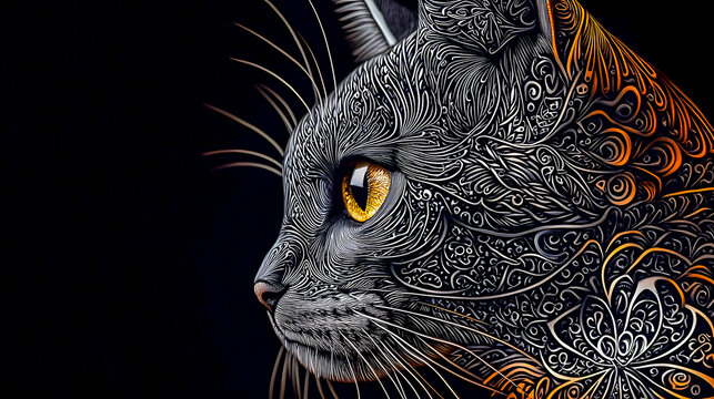 Cat Intricate Repetitive Patterns