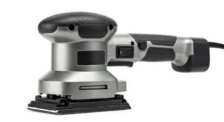 Electric sander on white background