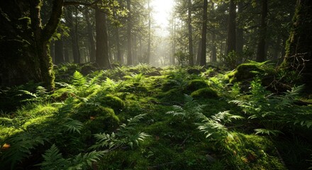 Obraz premium Sunlit Forest Floor