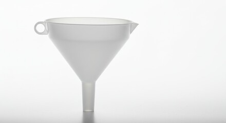 White plastic funnel