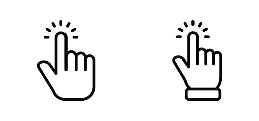 hand clicks icon. pointer icon vectors