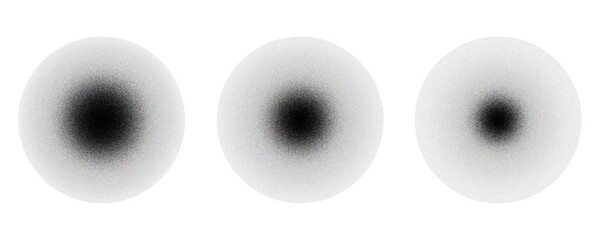 Dotwork 3D Spheres vector background. Sand grain effect. Black noise stipple dots. Abstract noise...