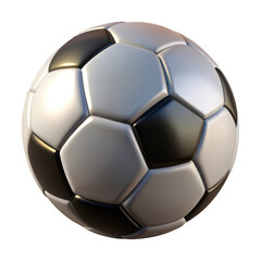 3d classic soccer ball isolated on transparent background