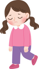 cute kid is sad and tired