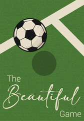 soccer ball on green background