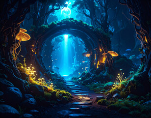 Abstract Image:  Light at the End of the Tunnel - Conceptual as a metaphor to success, faith, future or hope. 125