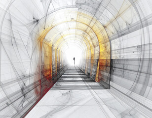 Abstract Image:  Light at the End of the Tunnel - Conceptual as a metaphor to success, faith, future or hope. 157