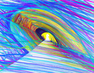Abstract Image:  Light at the End of the Tunnel - Conceptual as a metaphor to success, faith, future or hope. 154