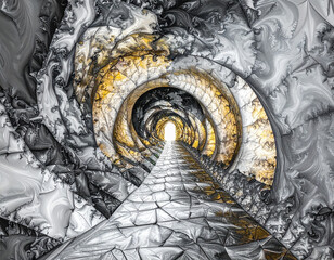 Abstract Image:  Light at the End of the Tunnel - Conceptual as a metaphor to success, faith, future or hope. 198