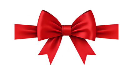 red bow on white background