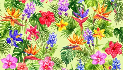 Beautiful Hippie Flowers Pattern