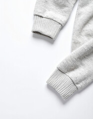 Detail of Sweater Sleeve on White Background
