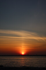 sunset over the sea