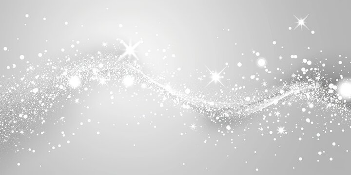 Silver sparkle wave background, festive design - Powered by Adobe