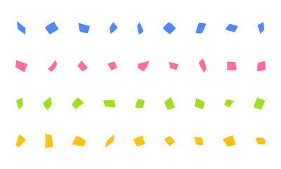 カラフルな紙吹雪のセット、デコレーション素材