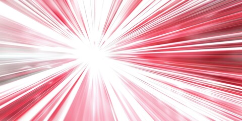 Obraz premium Red light speed burst, futuristic tunnel, motion blur, white background, design element