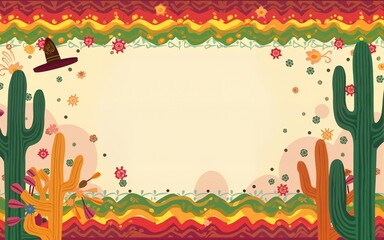 Mexican vector banner layout design. Viva Mexico holiday, vector illustration. High quality