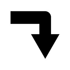black arrow icon