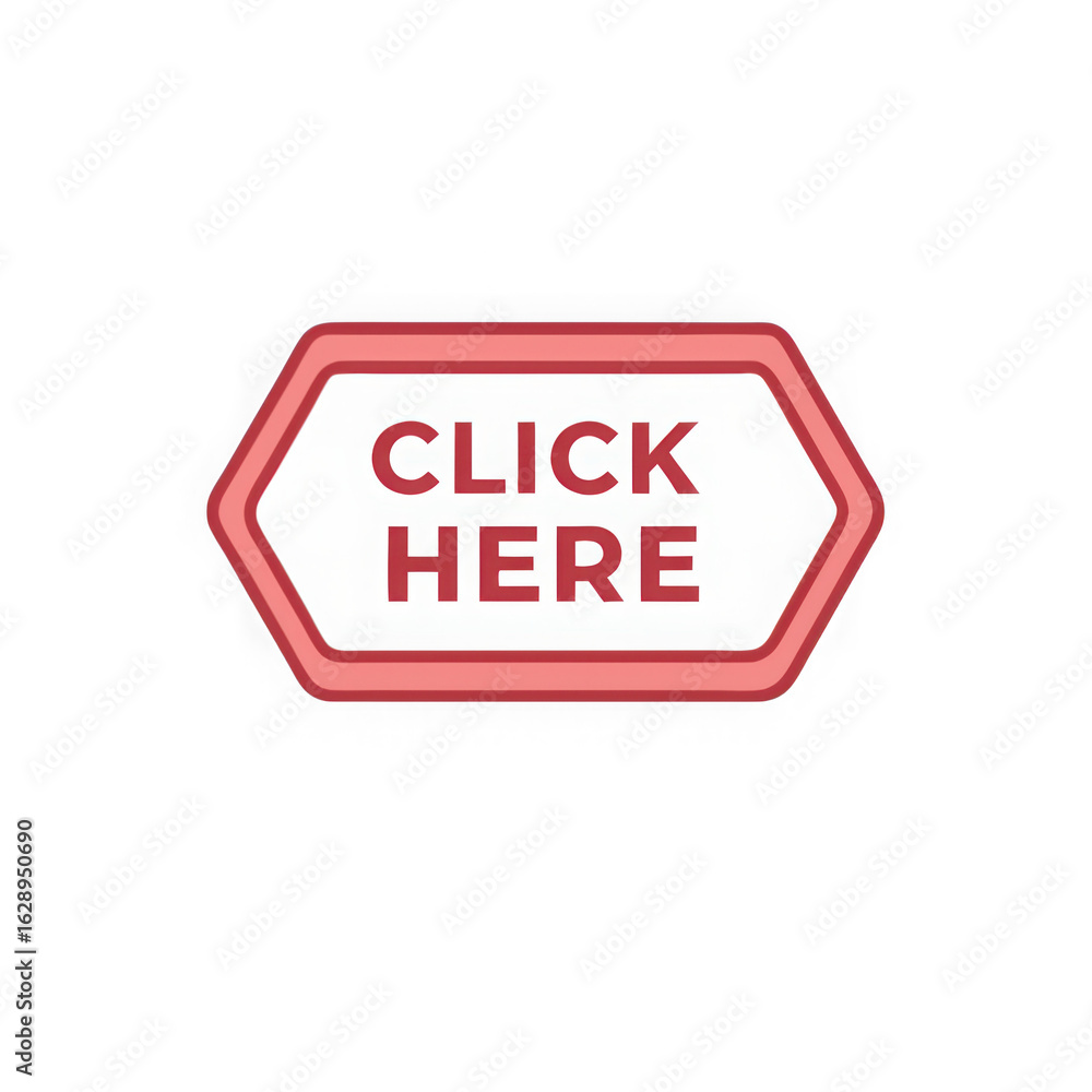 Aufkleber click here button graphic element