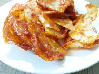 Hot & Spicy Cassava Slices in Balado Flavor