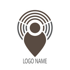 Spread your influence wave oscillation pattern vector logo icon