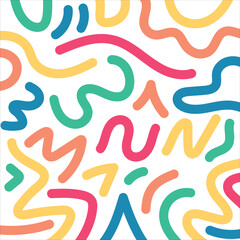 seamless pattern with colorful waves