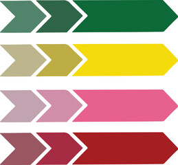 infographic arrows. infographic with arrows, infographic arrow design and Colorful Infographic Arrows and Banners