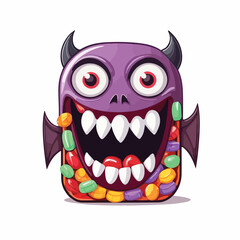 Fototapeta premium Vampire Candy Halloween Vector