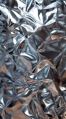 Abstract silver crumpled texture background