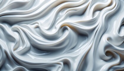 Obraz premium Abstract Swirls of Creamy White Substance