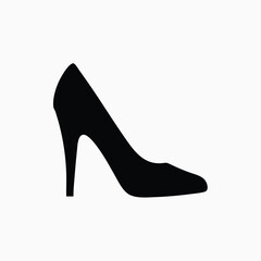 Minimalist High-Heeled Shoe Silhouette – Elegant Fashion Icon