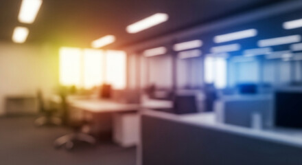 Abstract soft focus office interior with warm and cool light mix, ideal for modern corporate presentations and digital backgrounds.