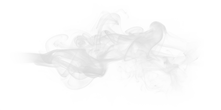 Intricate white smoke swirling shapes effect transparent PNG cutout, isolated background