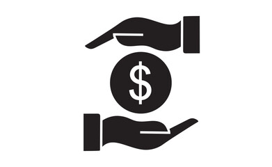 Hand Holding Money and Financial Investment Icon