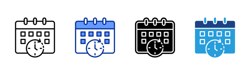 Reschedule icon sheet multiple style collection